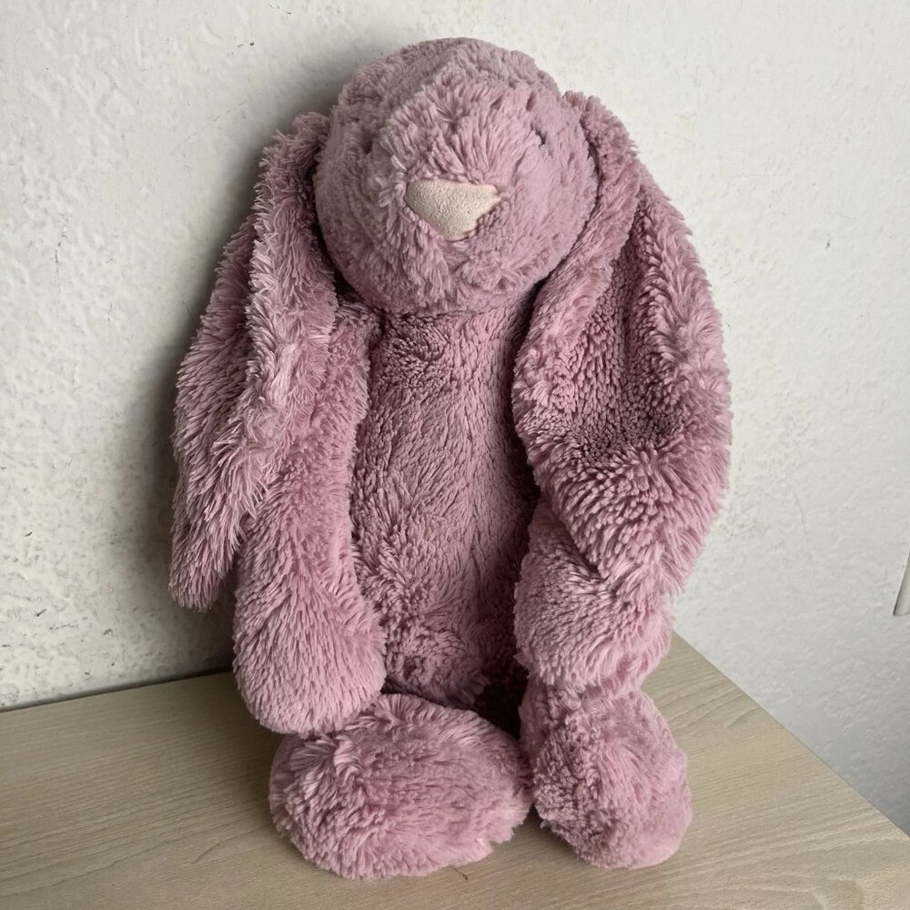 Jellycat Bashful Pink Bunny Large Plush London Stuffed Rabbit 16in